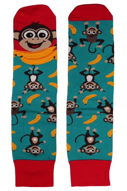 Veselé ponožky každá jiná - opička 1979 petrolejová velikost: 41-43