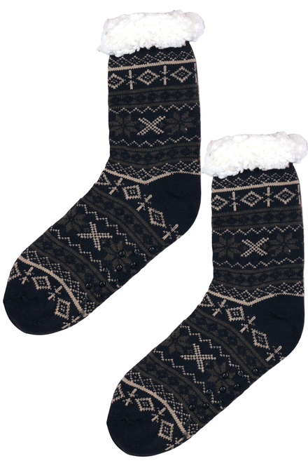 Snowy blue huňaté ponožky beránek MC 113 tmavě modrá velikost: 39-42