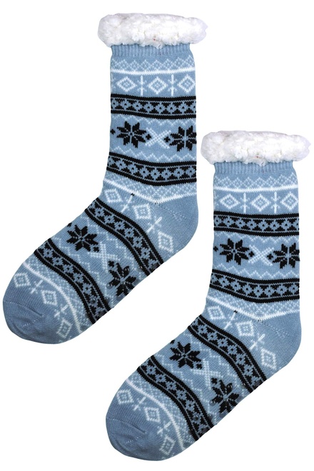 Snowy light huňaté ponožky beránek MC 113 světle modrá velikost: 39-42