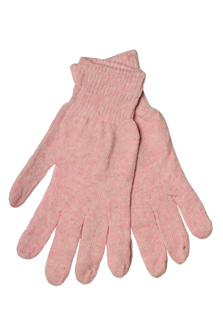 Podzimní pletené rukavice hřejivé světlé R226PM světle růžová