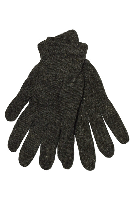 Podzimní pletené rukavice hřejivé tmavé R226PM tmavě šedá