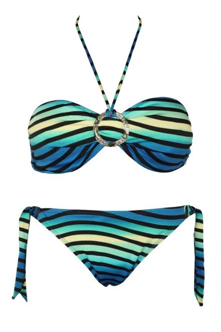 Great Stripes plavky dvoudílné - výprodej khaki velikost: 42