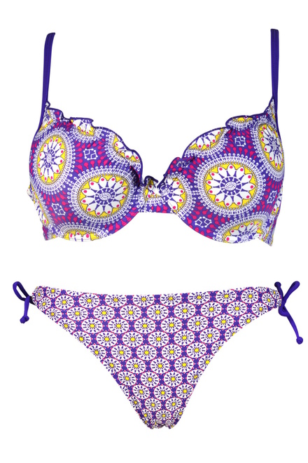 Briane Sun II. dvojdílné plavky s kosticí fialová velikost: L