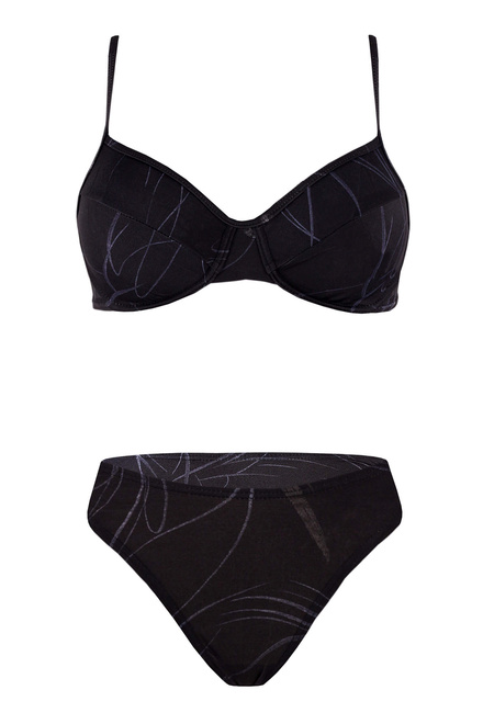 Arga dámské dvoudílné plavky bez výztuže černá velikost: M