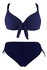 Edna dvoudílné plavky puntík EE506 (modrá, 3XL)
