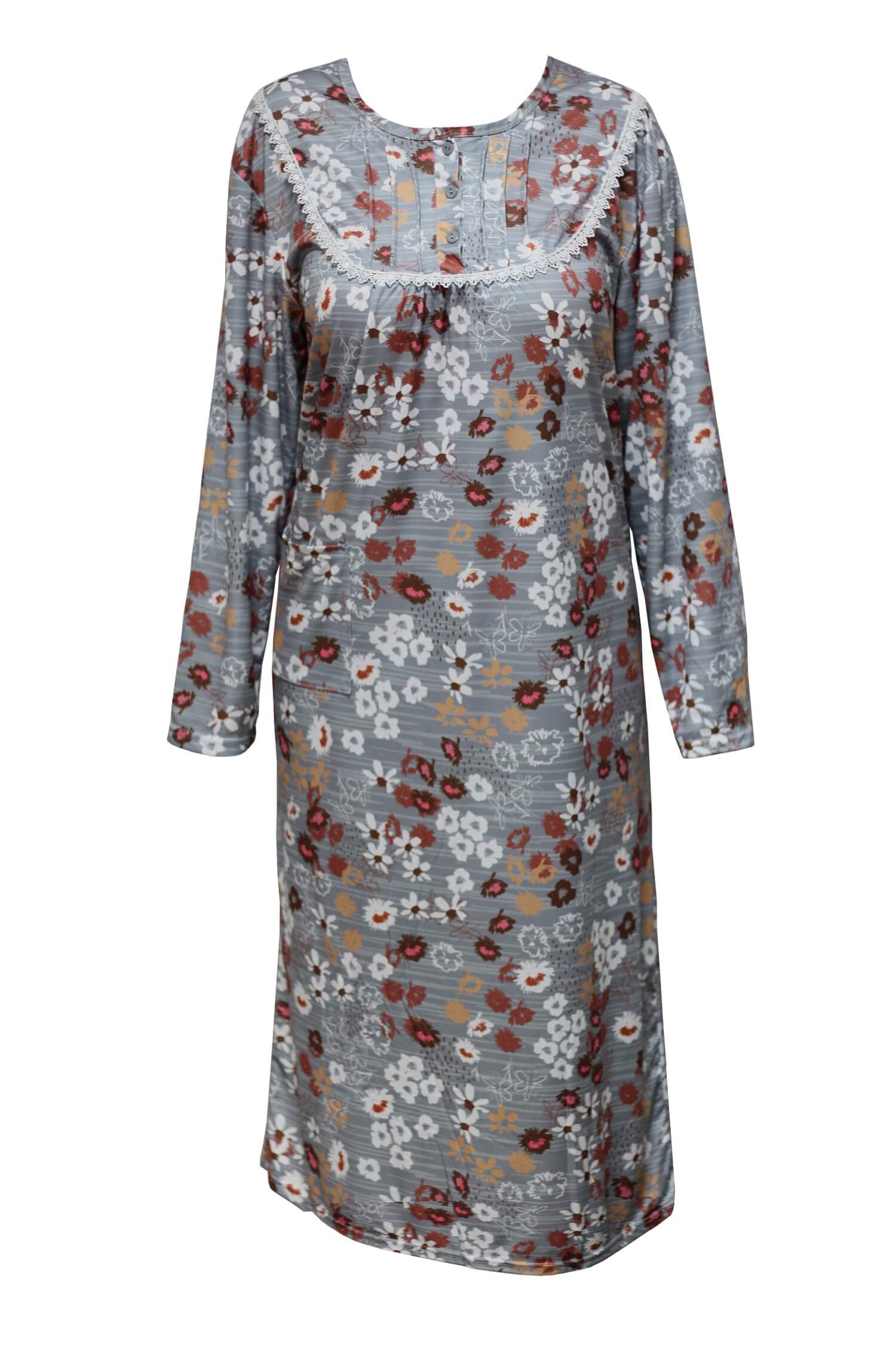 Josefína noční košile pro ženy s květy