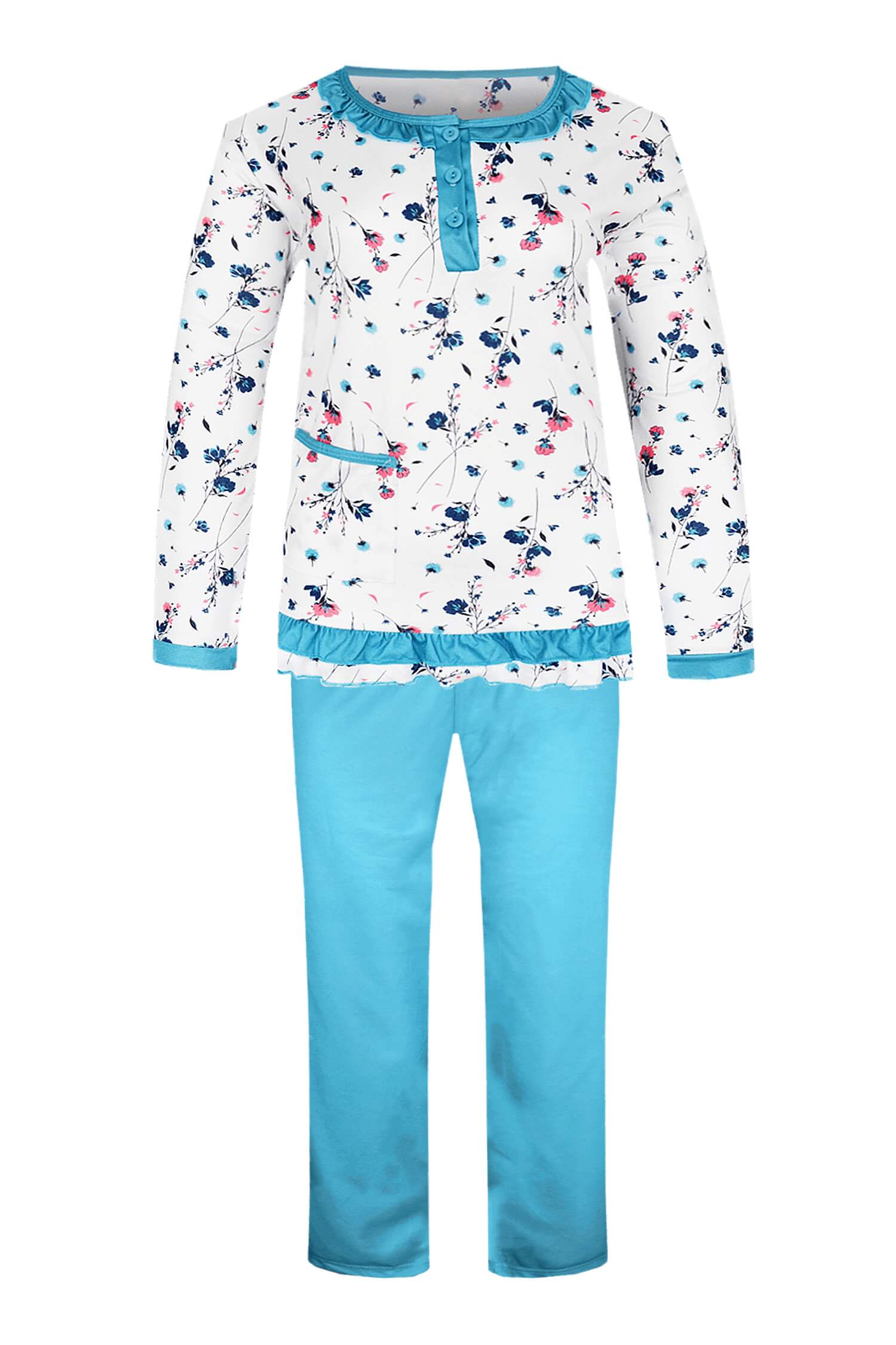 Fiore dvojdílné pyžamo dlouhé kytičky 2300