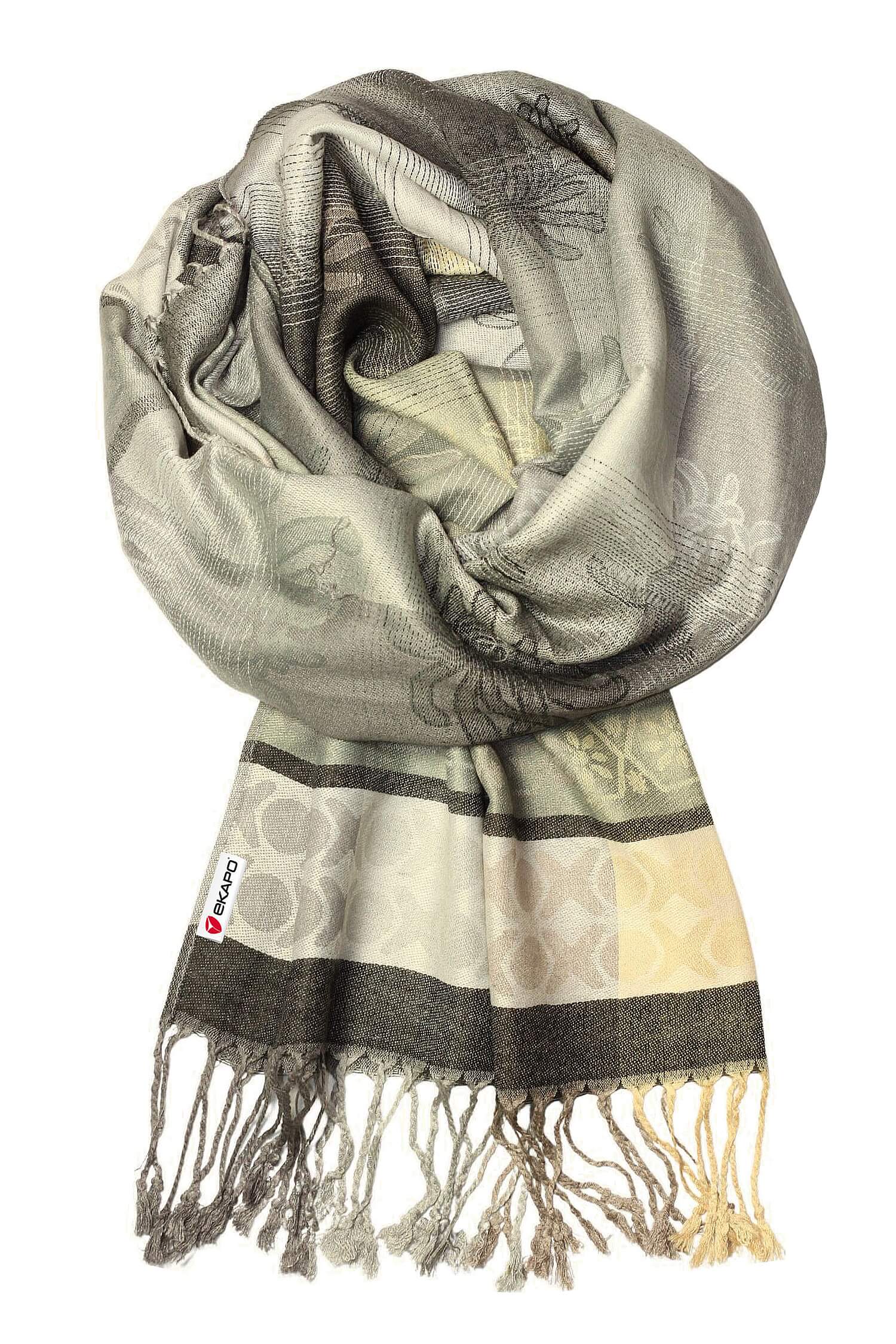 Zdobnice luxusní šála kašmír tmavá EK26008