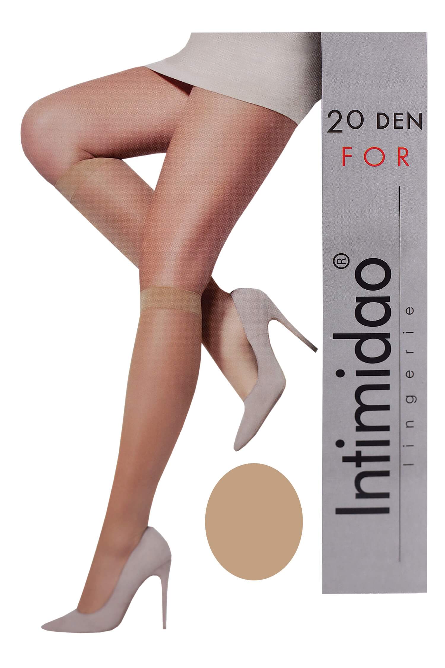 Podkolenky hladké silonové 20 Den - 2 páry