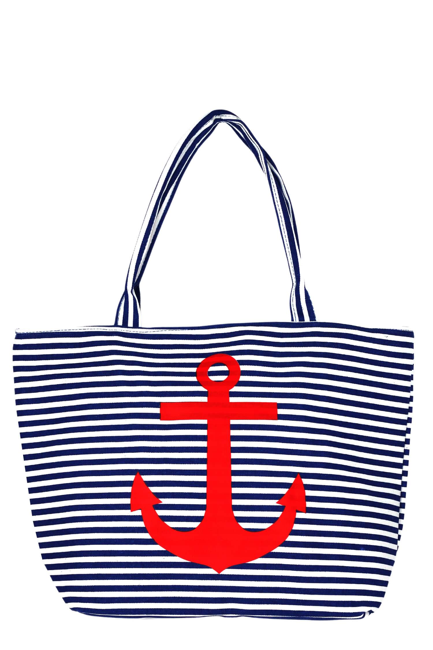 Matira Red plážová taška s proužky