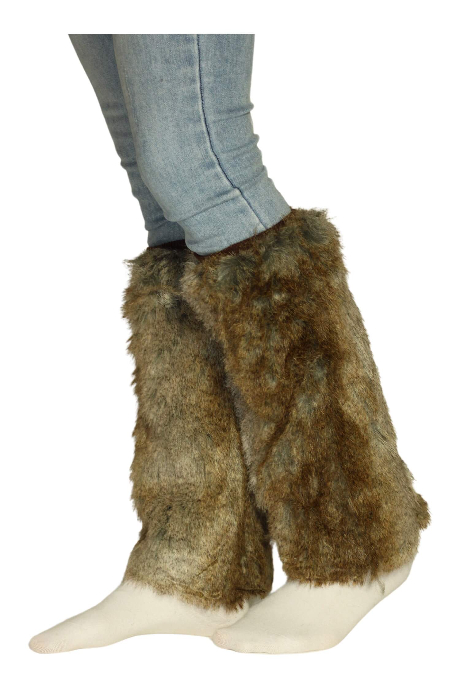 Doty kožešinové návleky na nohy WS-006