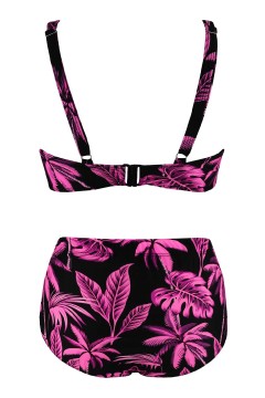 Salma pink dvoudílné plavky pro plnoštíhlé S803