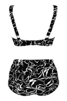 Černé dámské dvoudílné plavky pro plnoštíhlé