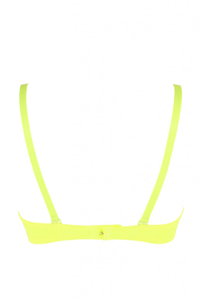 Fosfora neonová push up podprsenka 918
