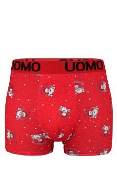 Christmas II. červené vánoční boxerky - 3 ks