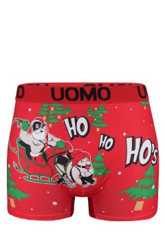 Christmas II. červené vánoční boxerky - 3 ks