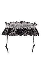 Sweet Secret black white krajkový podvazkový pás 8548