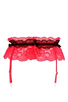 Sweet Secret red krajkový podvazkový pás 8548