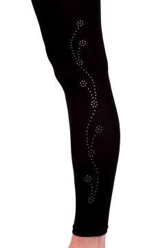 Calze Noir s ozdobou štrassé 92701