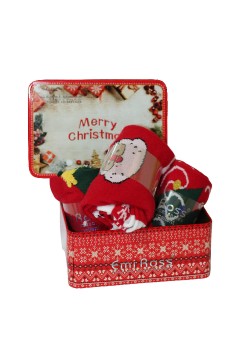 Merry Christmas ponožky v dárkovém balení - 3 páry