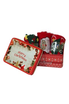 Merry Christmas ponožky v dárkovém balení - 3 páry