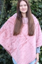 Karmen pončo s kožešinkovým rolákem