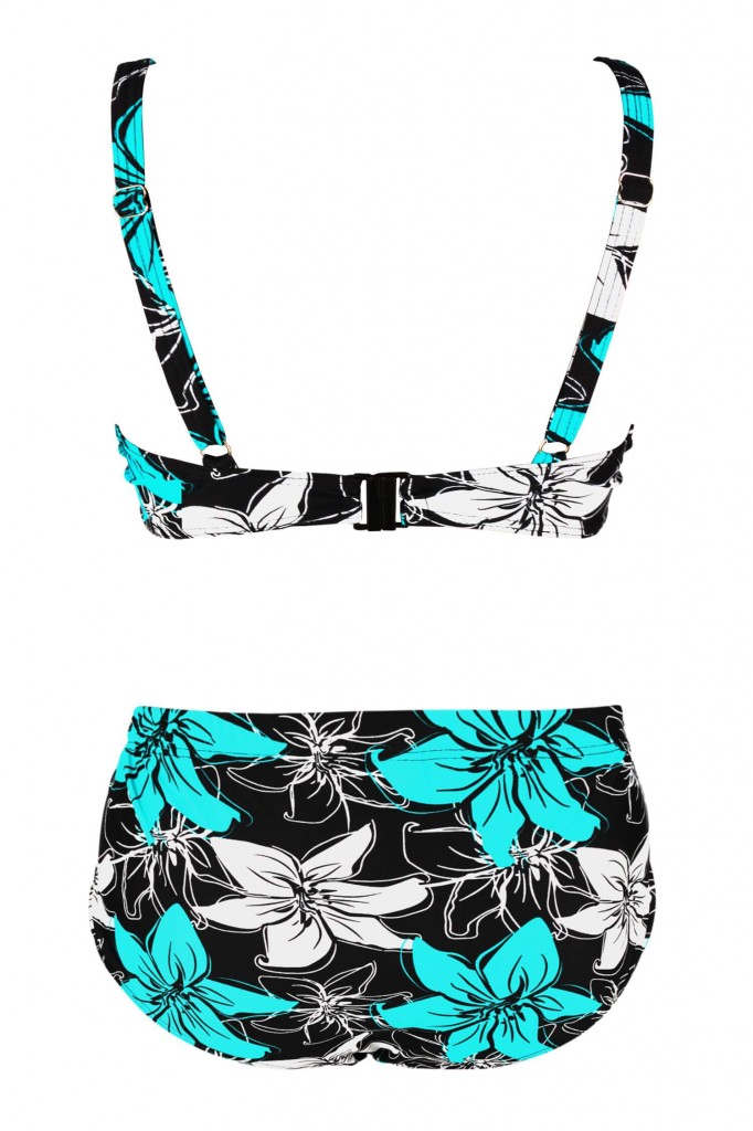 Dvoudílné plavky pro plnoštíhlé Salma pestré S803