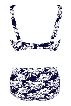 Dvoudílné plavky pro plnoštíhlé Salma květy S803