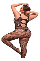 Erotický síťovaný overal s kamínky 86002