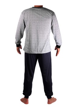 Pánské pyžamo s manžetami Robert MB-3616
