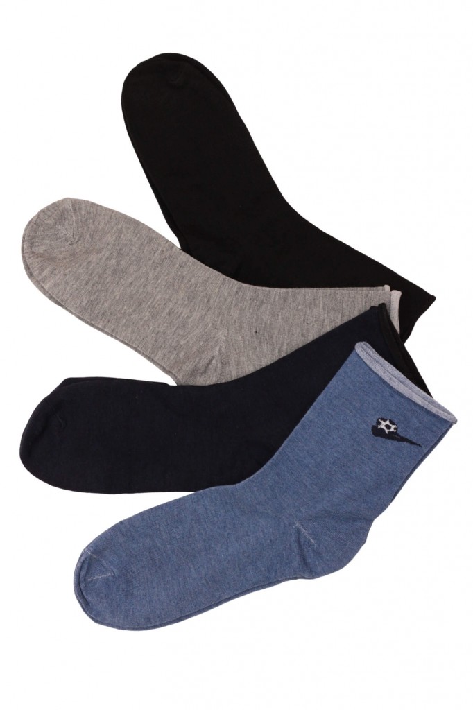 Ponožky zdravotní lem Fotbal LM2047 - 3 páry