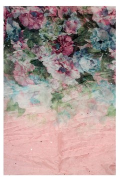 Květinová šála do kruhu -  Dotek jara se třpytkami