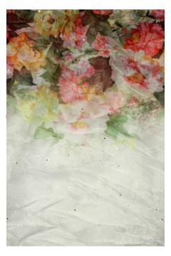 Květinová šála do kruhu -  Dotek jara se třpytkami