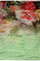 Květinová šála do kruhu -  Dotek jara se třpytkami