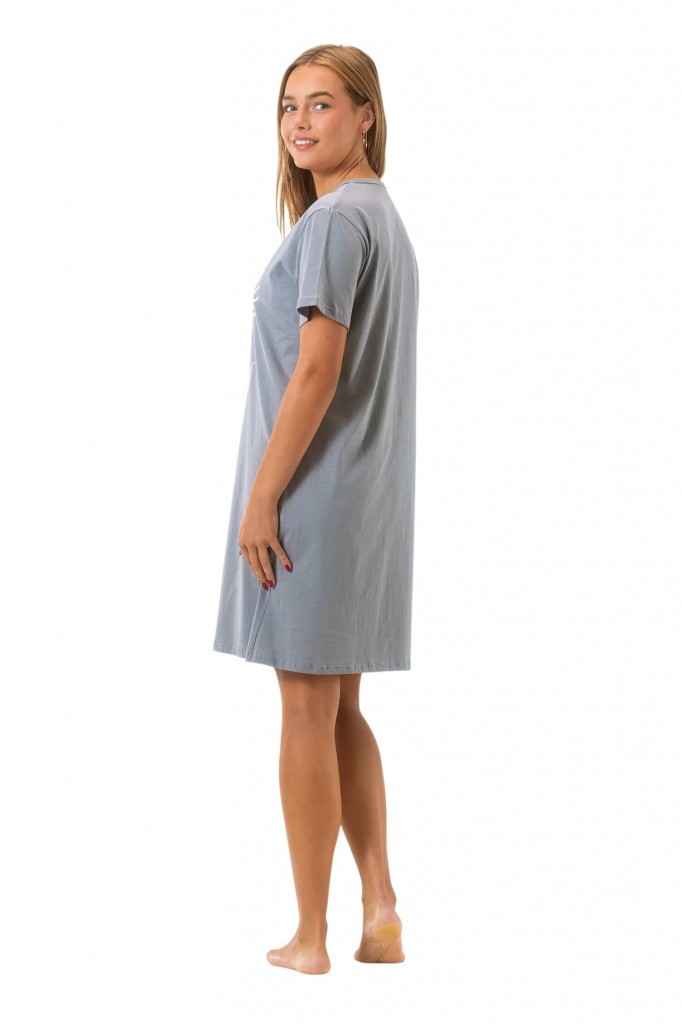 Bavlněná dámské noční košile - krátký rukáv Love 6801