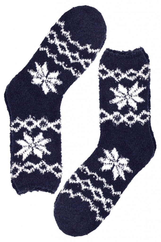 Hřejivé chlupaté ponožky H6001 - 3 páry