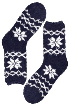 Hřejivé chlupaté ponožky H6001 - 3 páry