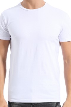 Ondřej pánské bavlněné tričko s elastanem - kulatý výstřih