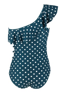 Lapiza Black pin-up styl jednodílné plavky s puntíky AB164