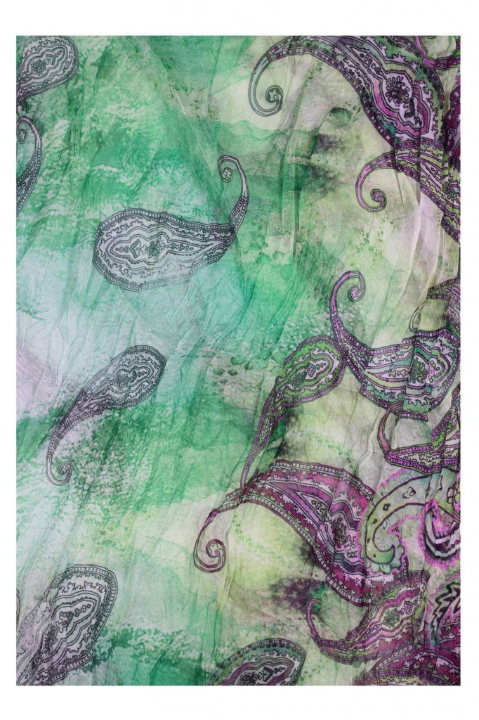 Lehká duhová kruhová šála se vzorem Pastel Air