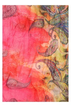 Lehká duhová kruhová šála se vzorem Pastel Air