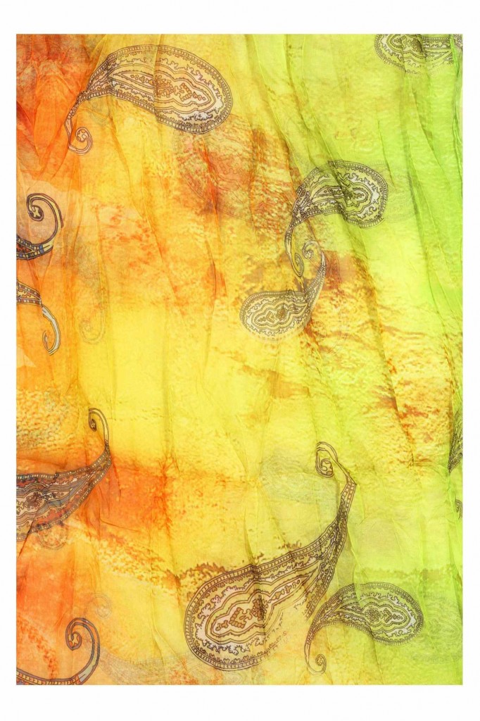 Lehká duhová kruhová šála se vzorem Pastel Air