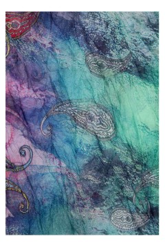 Lehká duhová kruhová šála se vzorem Pastel Air