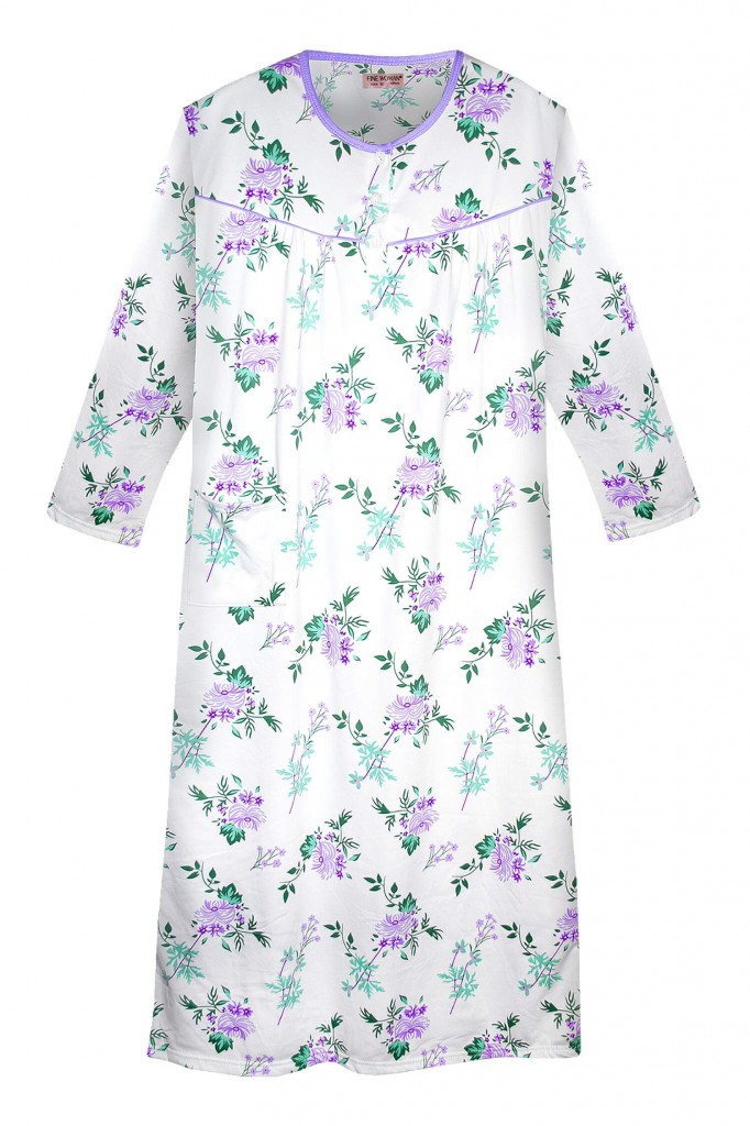 Věruška hřejivá noční košile s dlouhým rukávem 6548