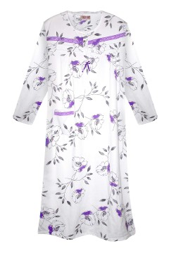 Fanynka hřejivá noční košile s dlouhým rukávem 6549