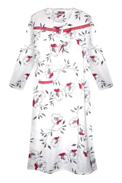 Fanynka hřejivá noční košile s dlouhým rukávem 6549