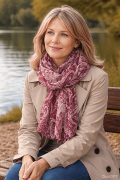 Bavlněný šátek se vzorem Ganga