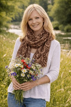 Bavlněný šátek se vzorem Ganga