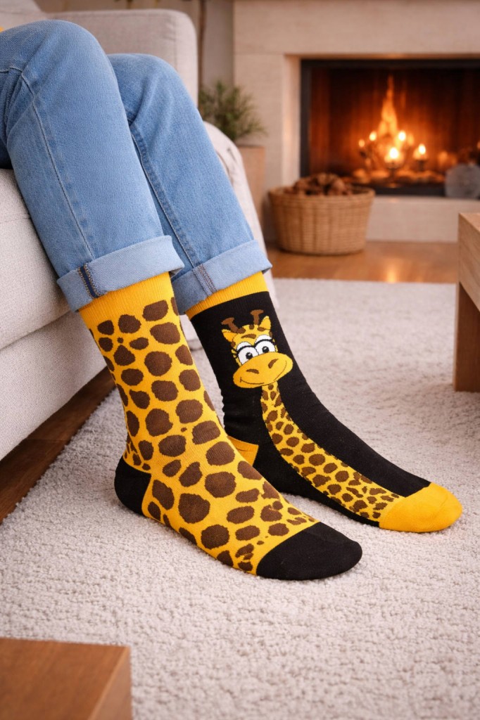 Žirafa crazy ponožky - každá jiná