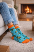 Veselé vysoké ponožky želva 0549